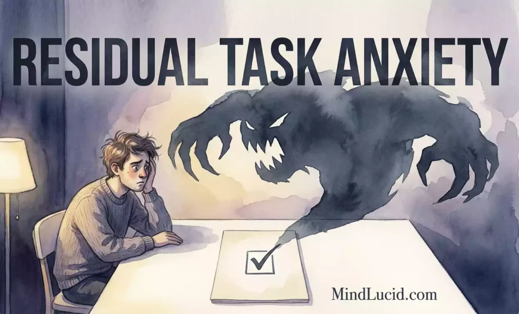 Residual Task Anxiety: Why You Don't Feel Relieved After Finishing a Delayed Task